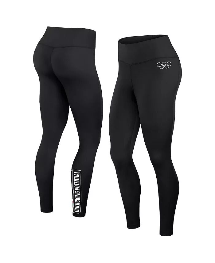 

Женские черные леггинсы Olympic Games Union Bar Side Down Fanatics