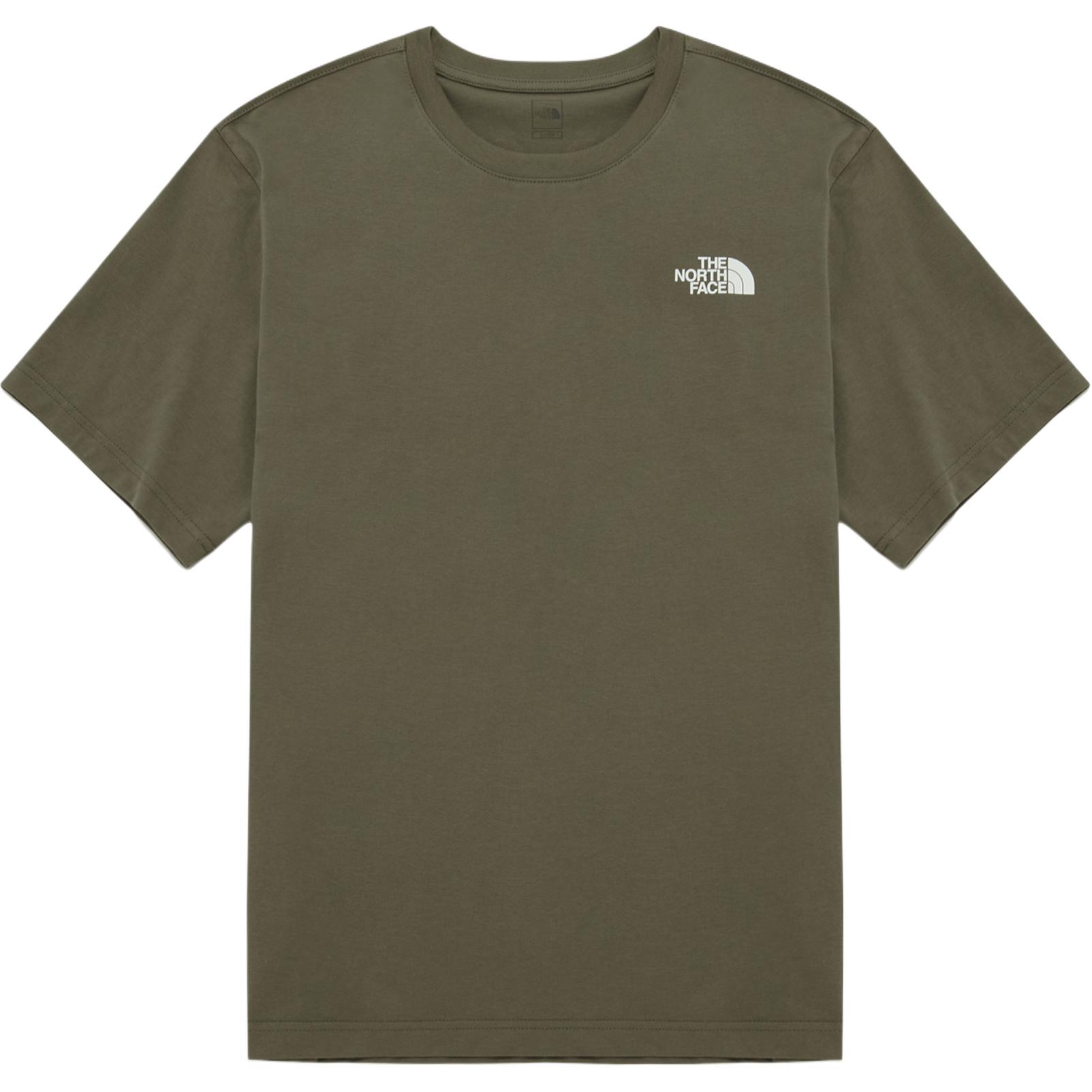 

Футболка унисекс из льна коричневая THE NORTH FACE