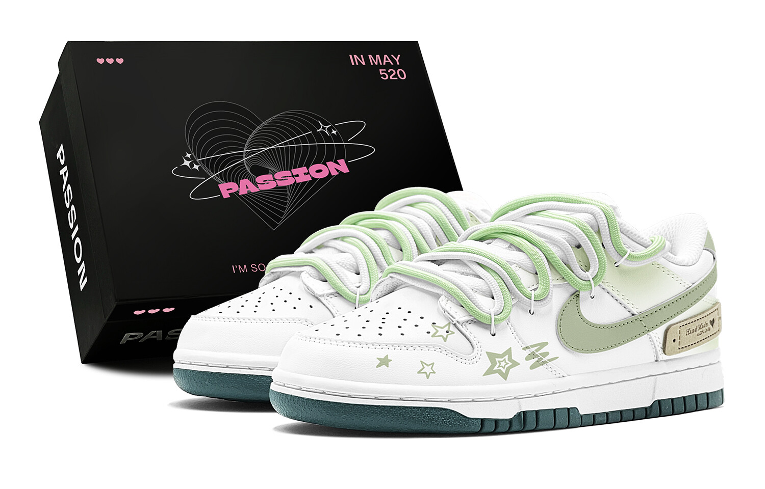 

Кроссовки Nike Dunk Skateboarding Shoes Women's Low-top White, желтый