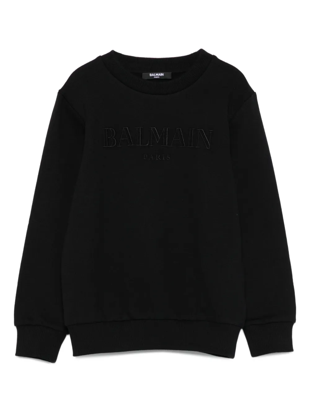 

Толстовка с вышитым логотипом Balmain Kids, черный