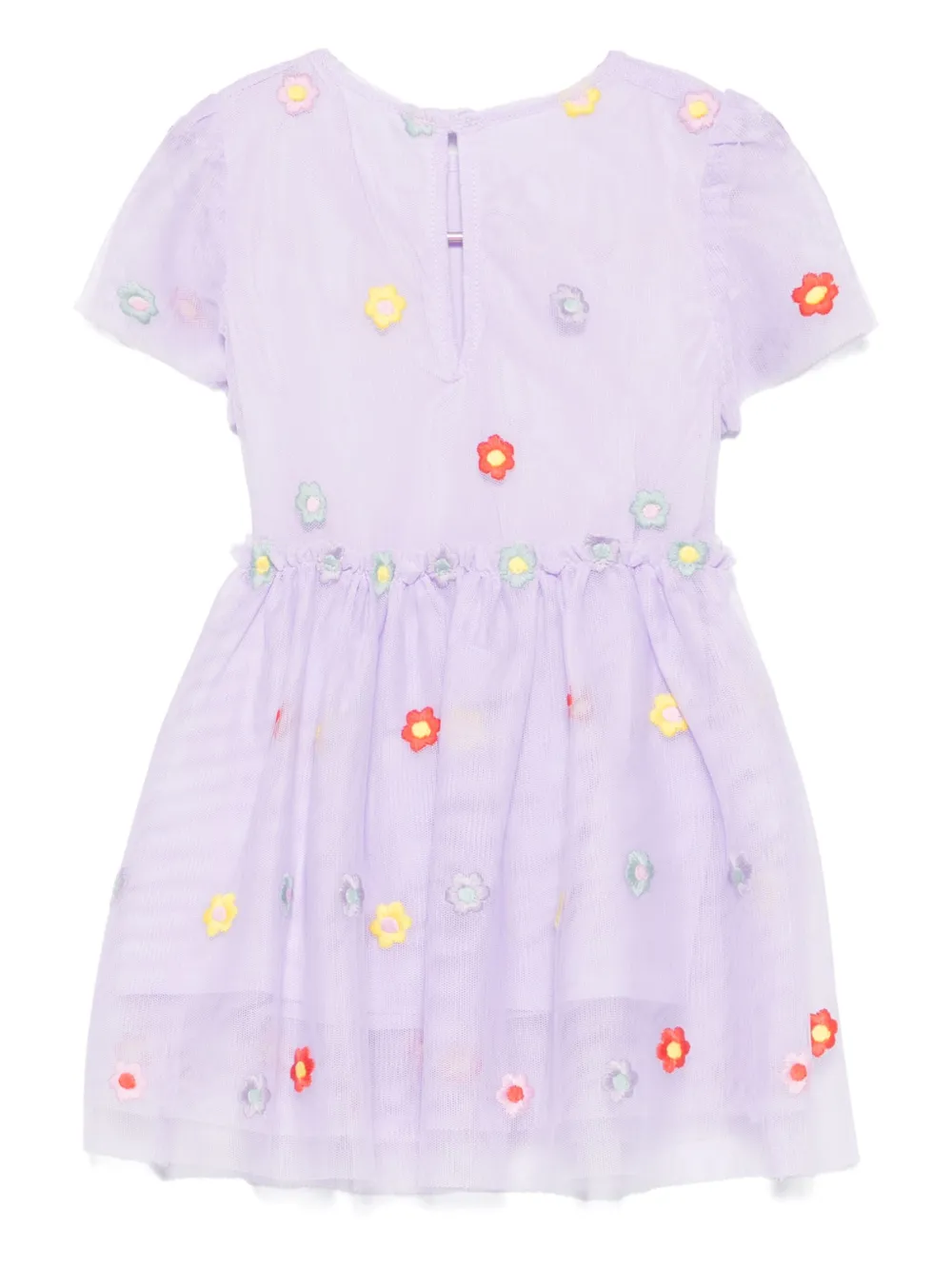 Платье с цветочной вышивкой Stella McCartney Kids, фиолетовый — фото 2