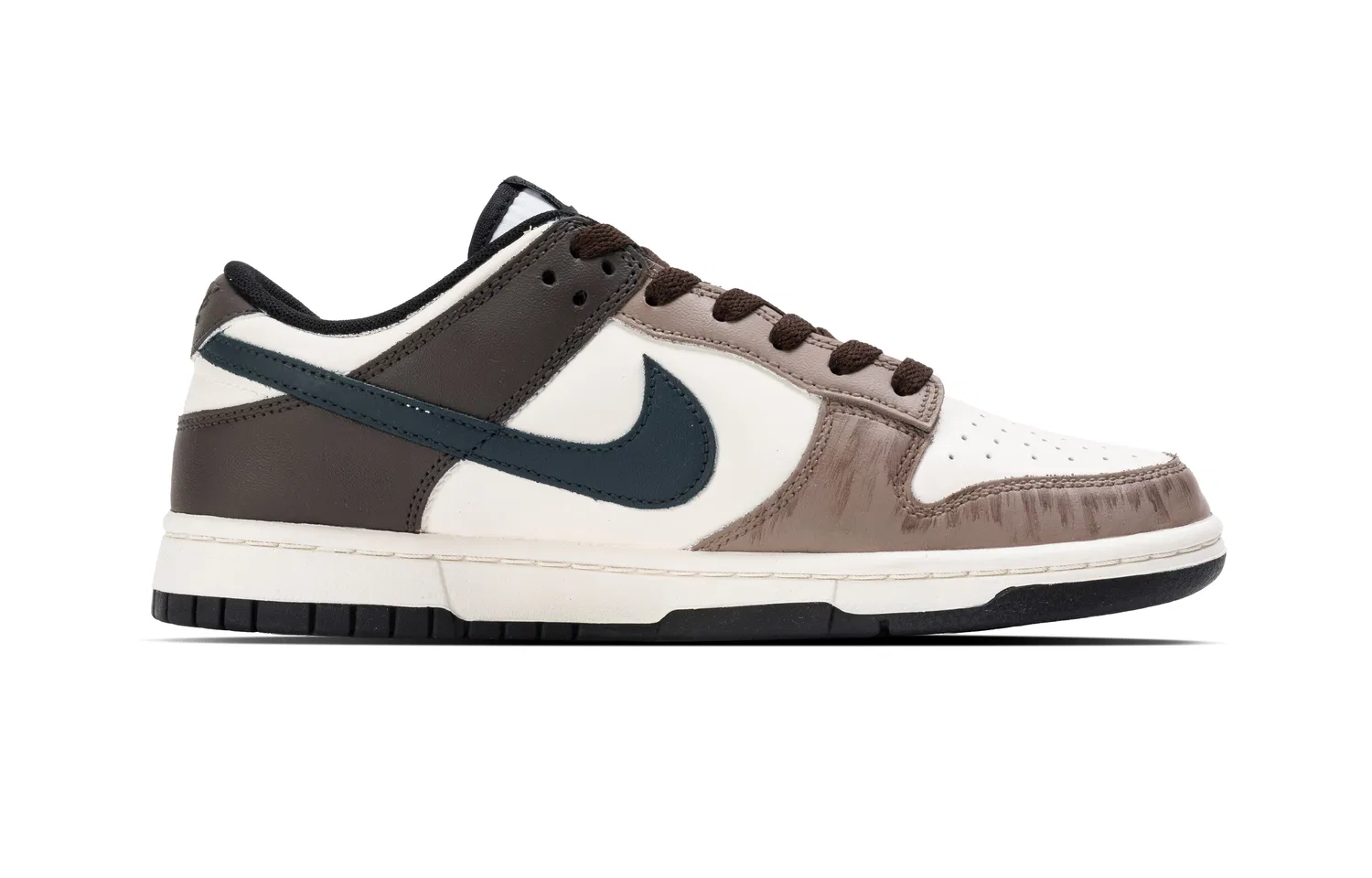 Кроссовки для скейтбординга Nike Dunk Low Leather Beige Brown — фото 4