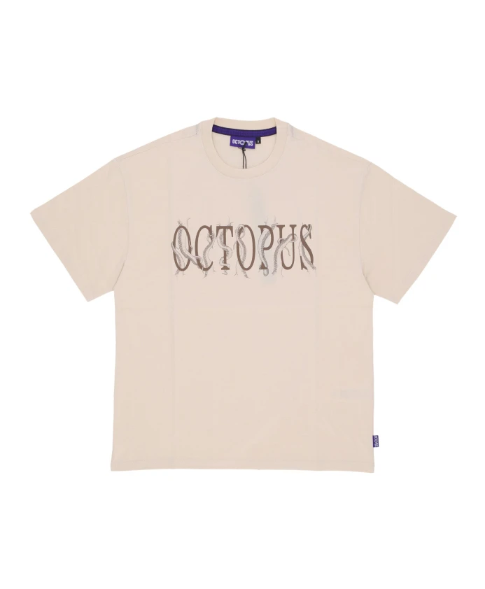 

Футболка с логотипом Tentacle, кремовый цвет, короткий рукав Octopus, бежевый
