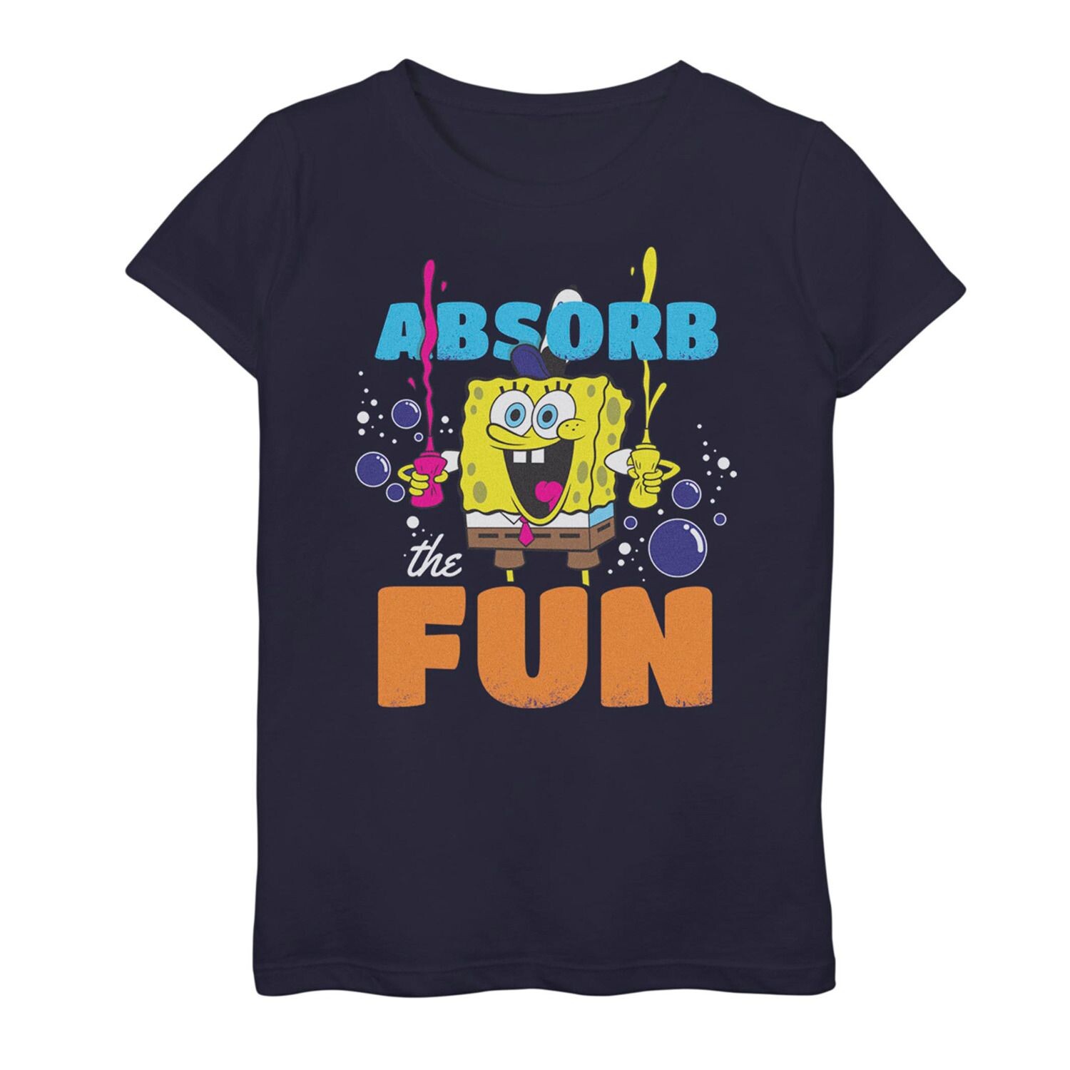 

Футболка "Absorb The Fun" для девочек 7–16 лет с изображением Губки Боба Квадратные Штаны Licensed Character