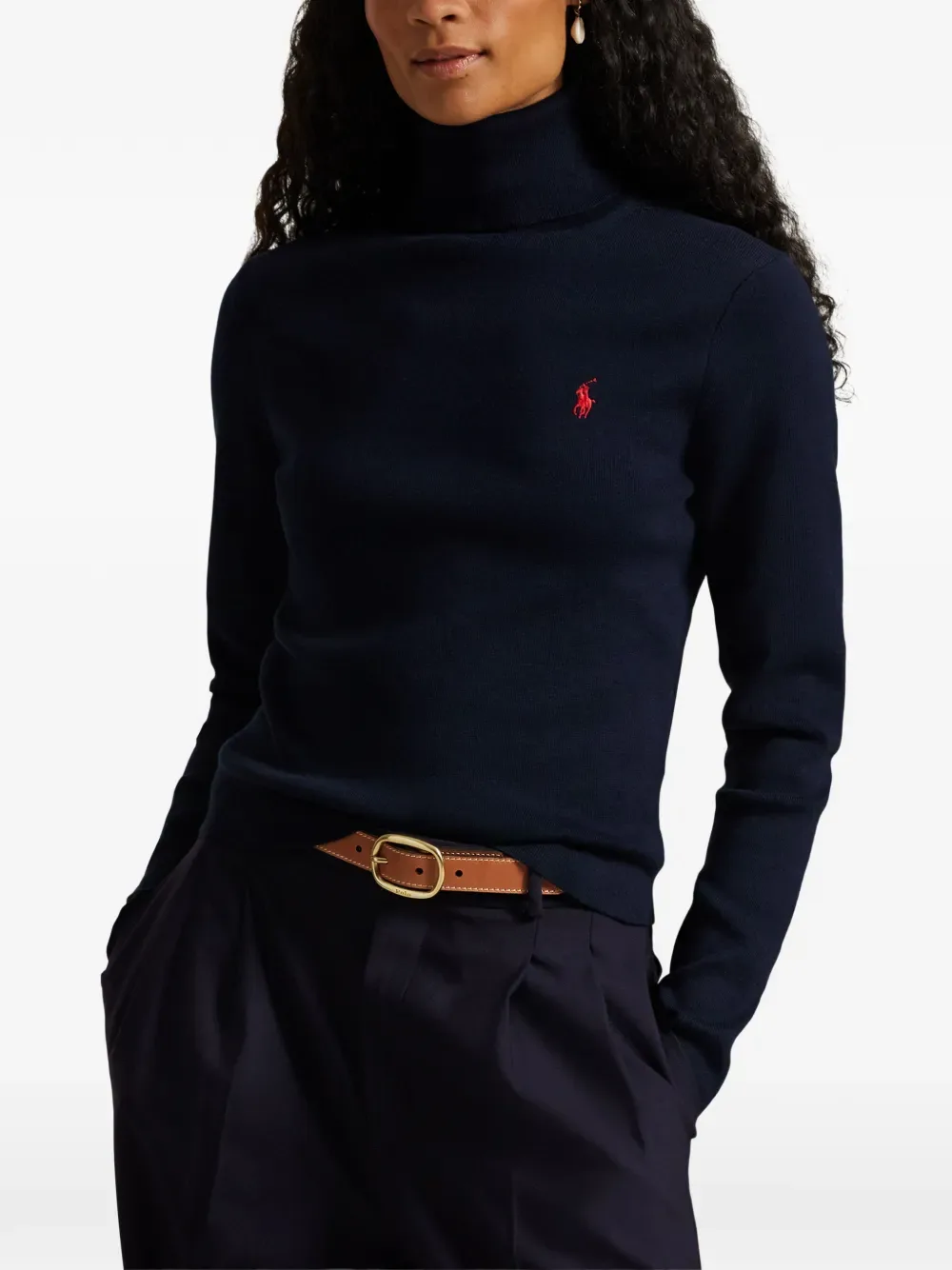 Свитер с высоким воротом POLO RALPH LAUREN, синий — фото 3