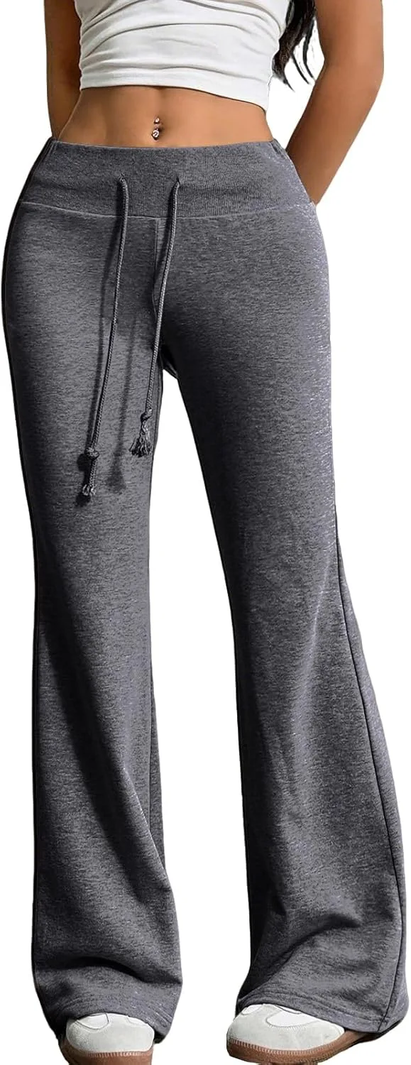 

Женские брюки Flare Yoga с высокой талией и завязками