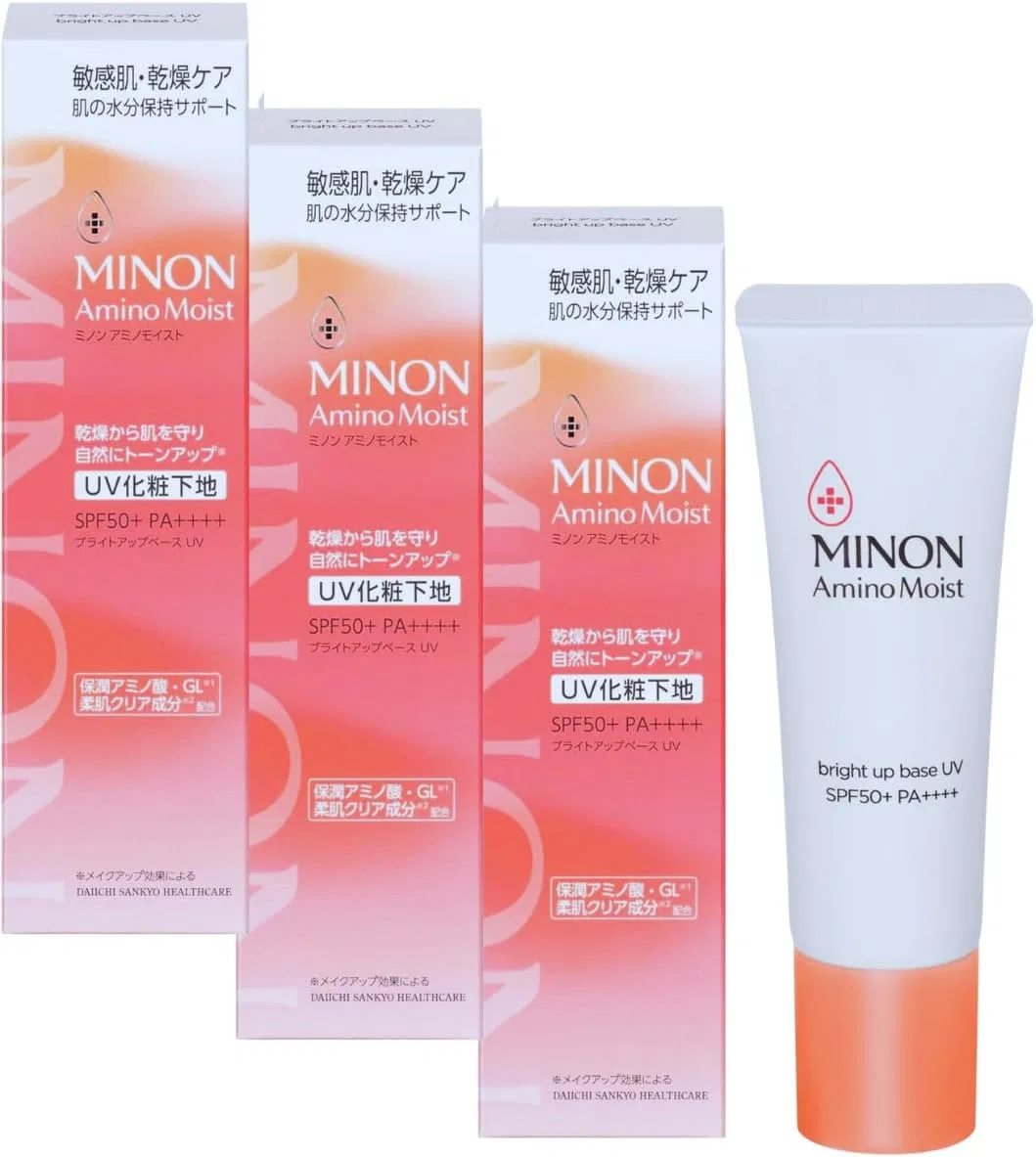 Тональное средство Minon Amino Moist Bright-Up Base UV SPF50+ PA+++ 25 г, бежевый