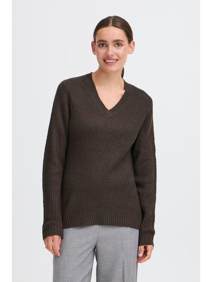 

Oxmo Свитер с V-образным вырезом OXFSinvi коричневого цвета