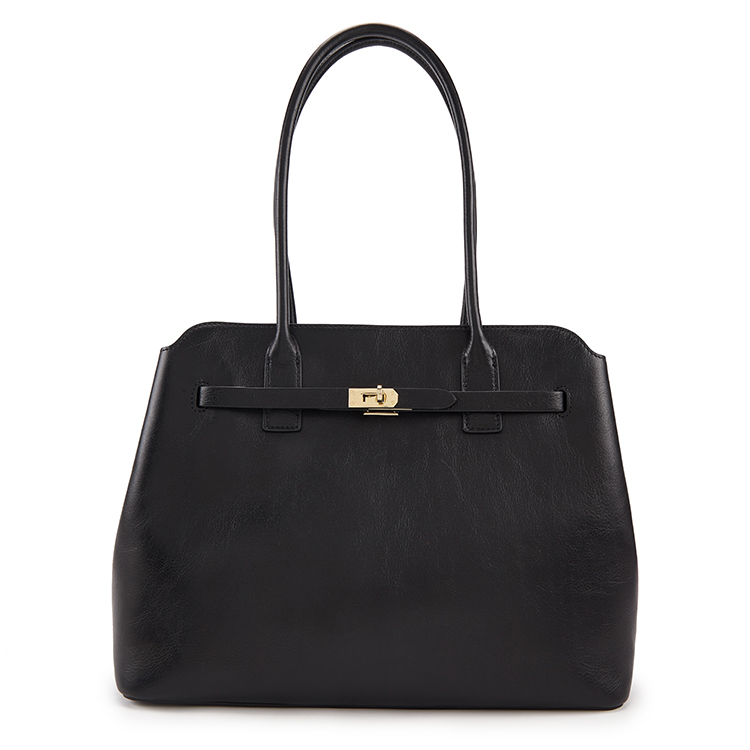 

ELLE Кожаная сумка через плечо Cow Leather Large для женщин Black/Tan