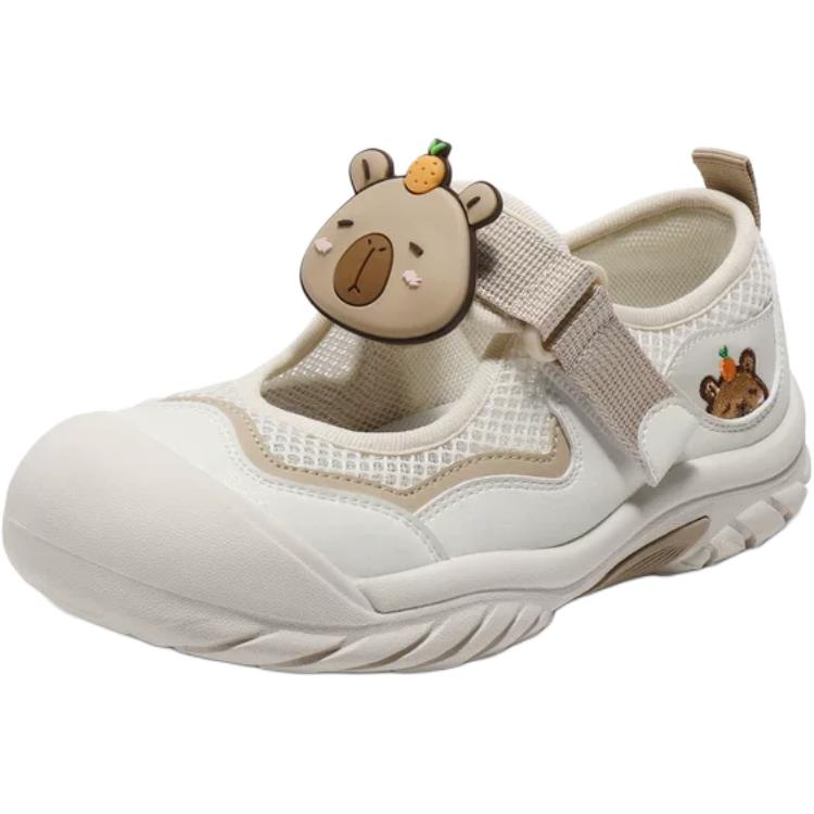 

Износостойкие дышащие низкие детские сандалии для детей BELLE, бежевый