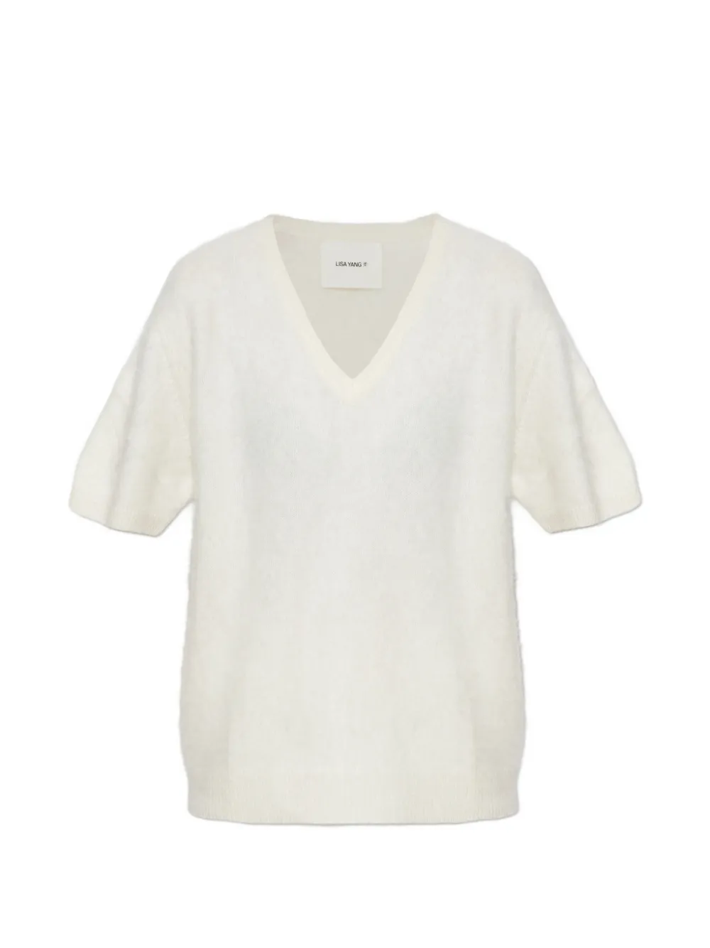 

Топ с V-образным вырезом Lisa Yang, бежевый
