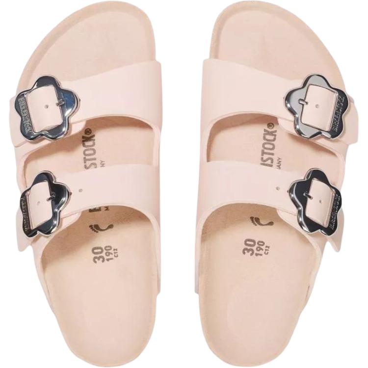Детские шлепанцы Arizona с противоскользящей подошвой, износостойкие, узкие Birkenstock, розовый — фото 2