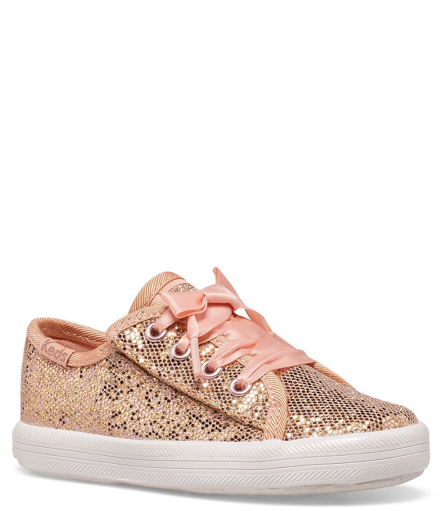 

Кроссовки Keds Girls' Kickstart Jr Celebrations с блестящей альтернативной застежкой (для младенцев), розовый