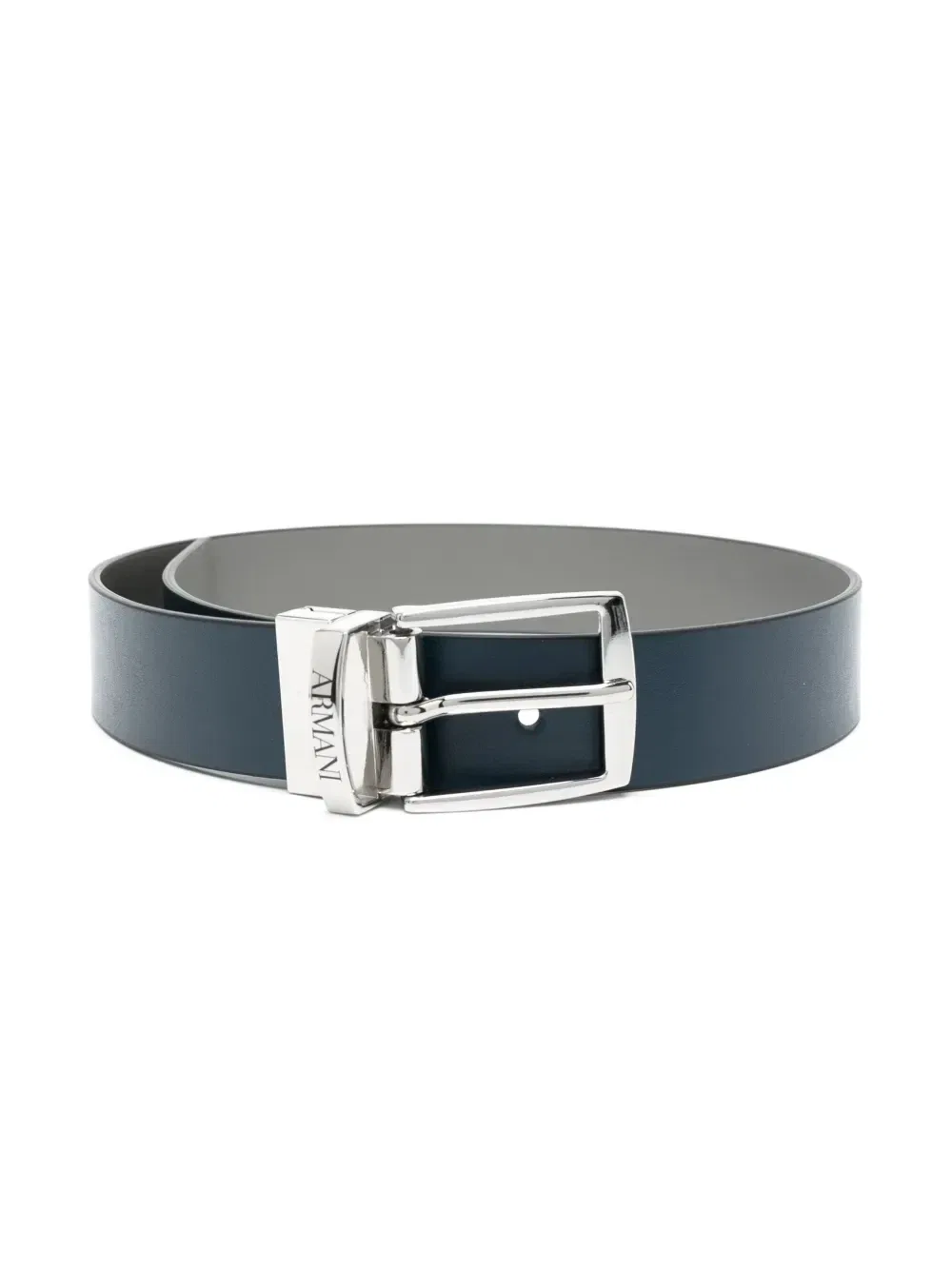 Ремень из искусственной кожи с логотипом Emporio Armani Kids, синий