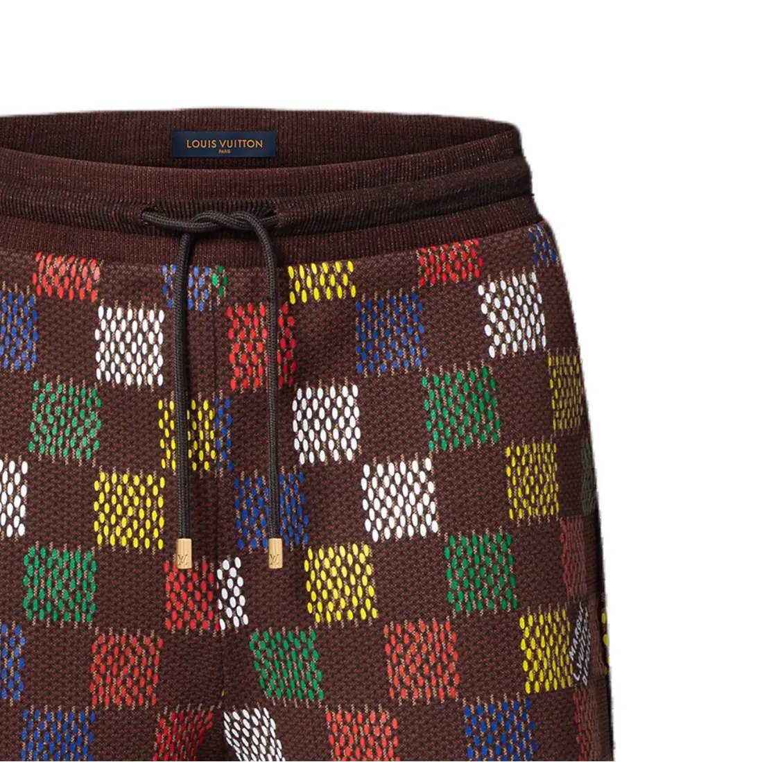 Жаккардовые шорты Damier из хлопкового джерси LOUIS VUITTON, мультиколор — фото 4
