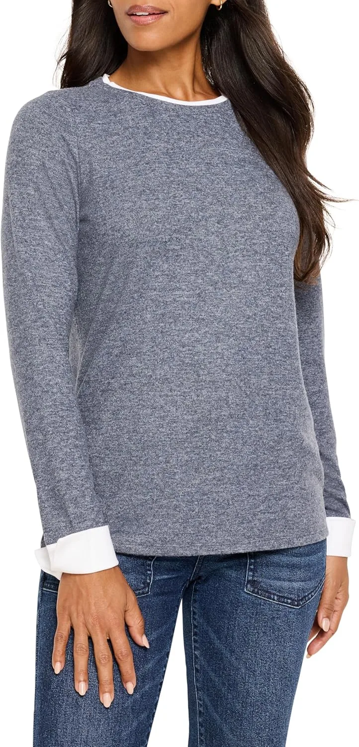 

NIC+Zoe женский уютный топ с манжетами и двойным слоем