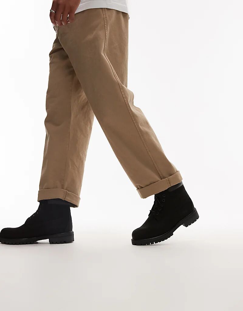 

Премиальные 6-дюймовые ботинки из черного нубука Timberland