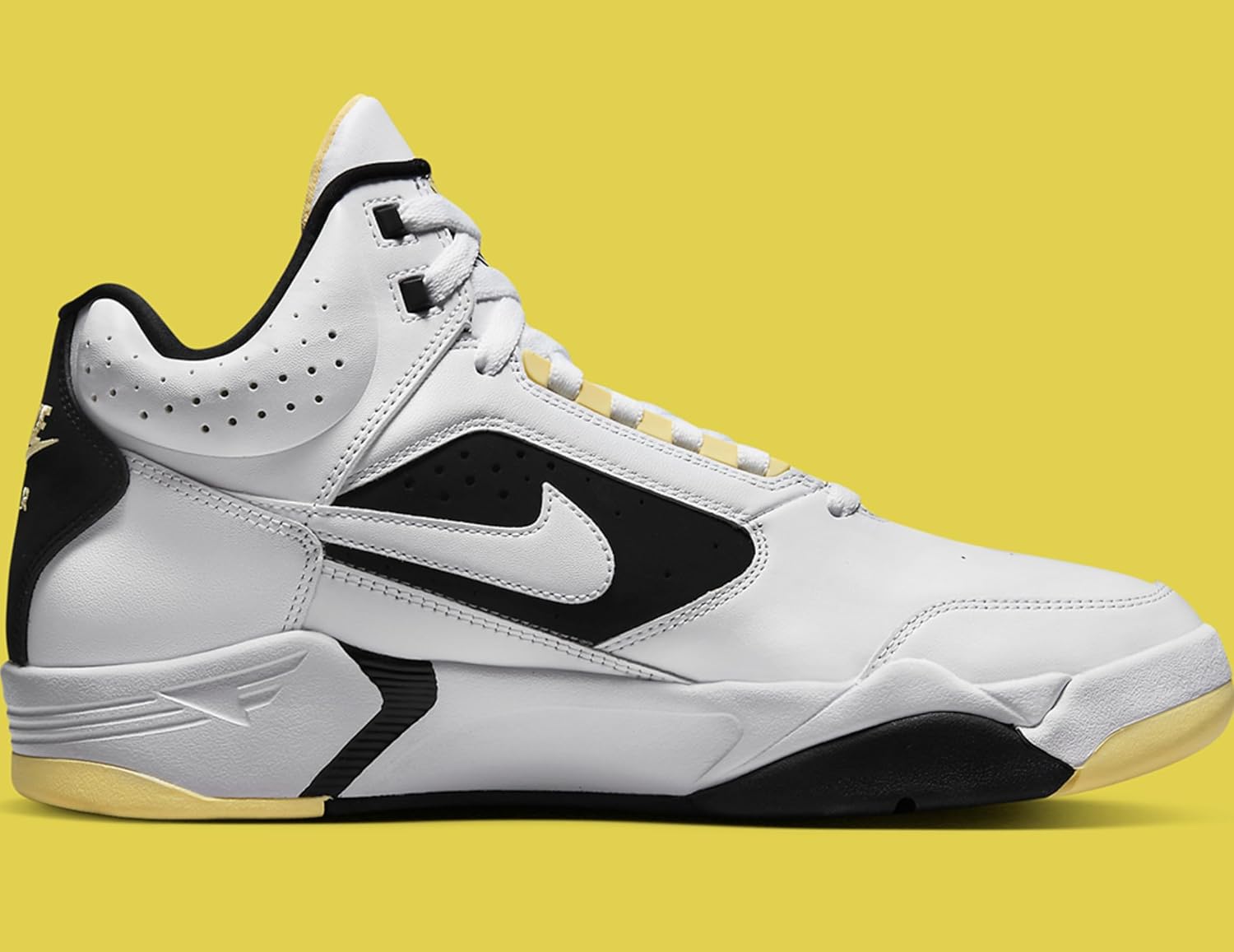 Баскетбольные кроссовки Nike Air Flight Lite Mid для мужчин, White White Lemon Black — фото 2