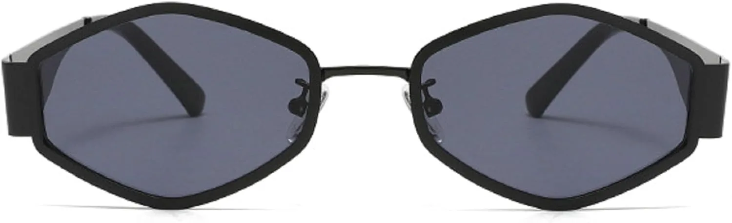 

Ретро-солнцезащитные очки многоугольной формы для женщин, модные винтажные очки 2025 года, стиль 90-х, нестандартная форма, защита от УФ-излучения mincl, C3