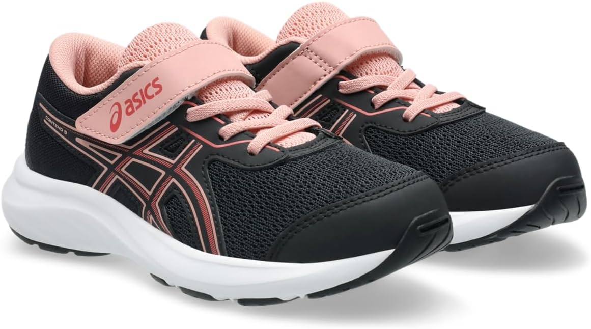 Кроссовки ASICS Boys Contend 9 Ps (для малышей/детей младшего возраста), черный/розовый — фото 2