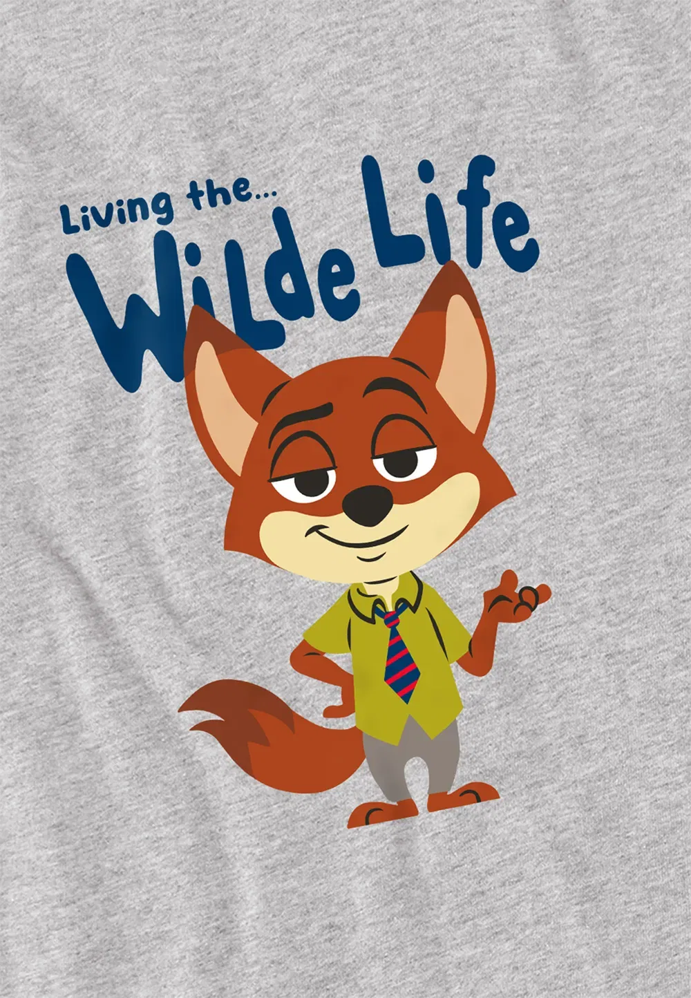 Футболка детская с принтом Nick Wilde, Disney, серый — фото 2