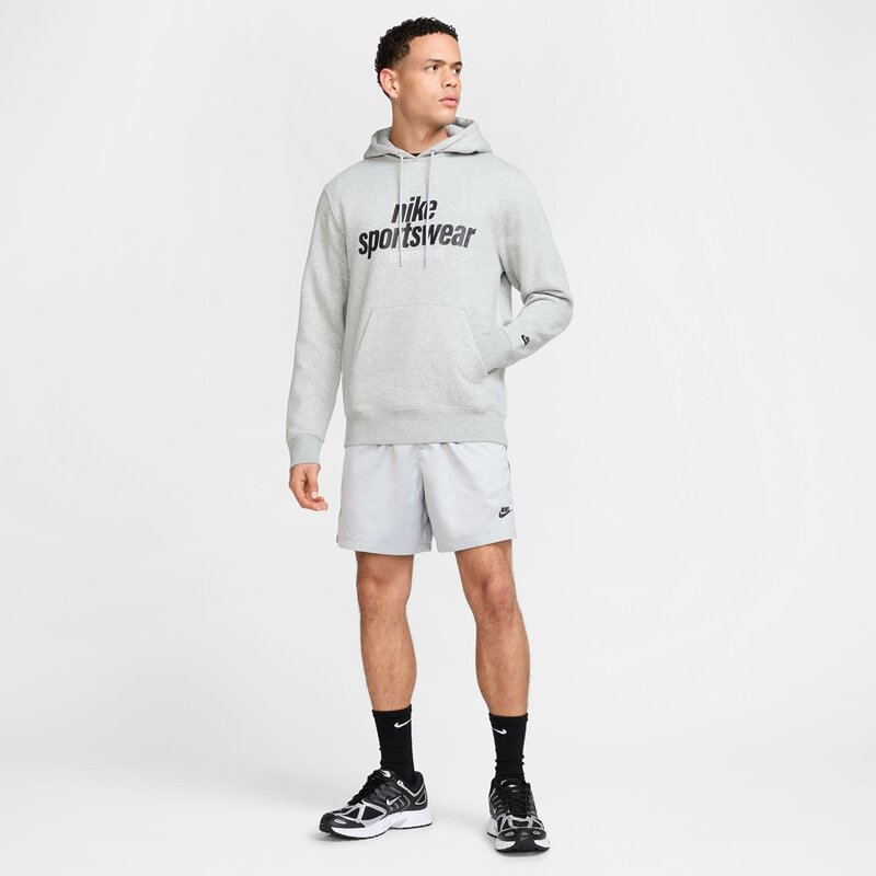 Hooded sweatshirt m nk club bb po hdy nsw gfx Nike, мультиколор — фото 3