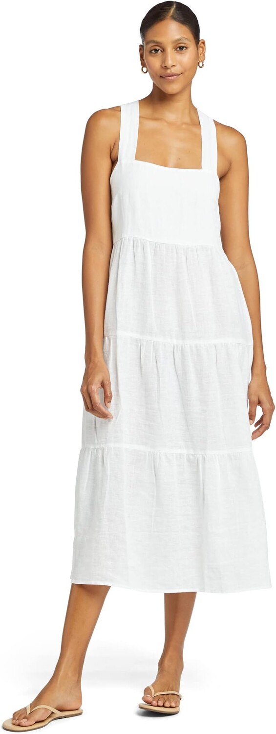 

Платье Vitamin A Canyon Linen Midi Dress, цвет Eco Linen White