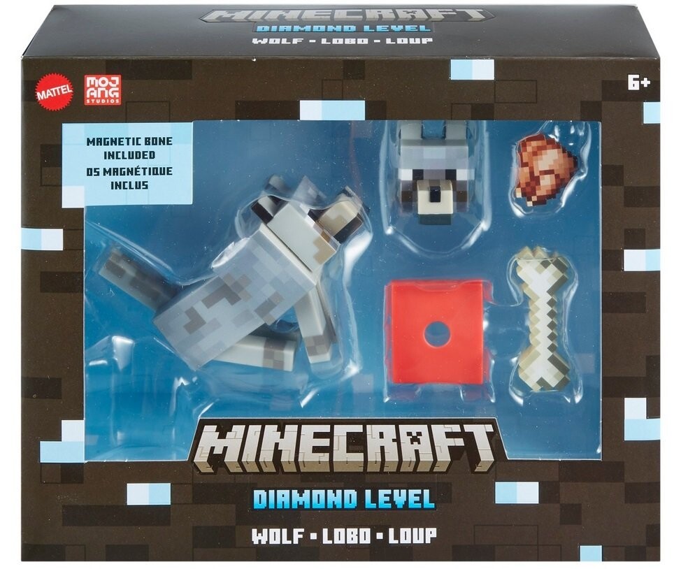 

Аксессуары для фигурок волка Minecraft Diamond Level Mattel Wolf