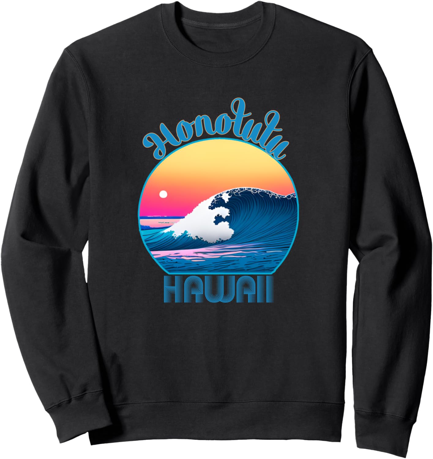 

Толстовка Гонолулу - Ретро толстовка с изображением Гонолулу Honolulu Vacation Outfits, Clothing & Beachwear, черный