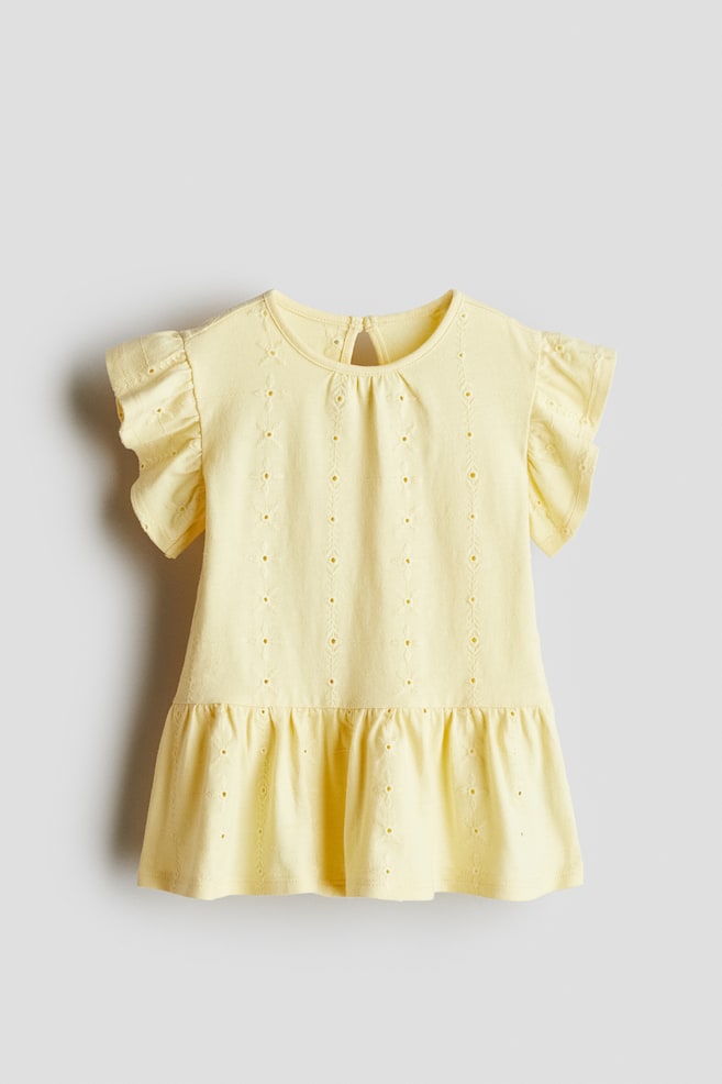 

Платье с вышивкой ришелье H&M, желтый