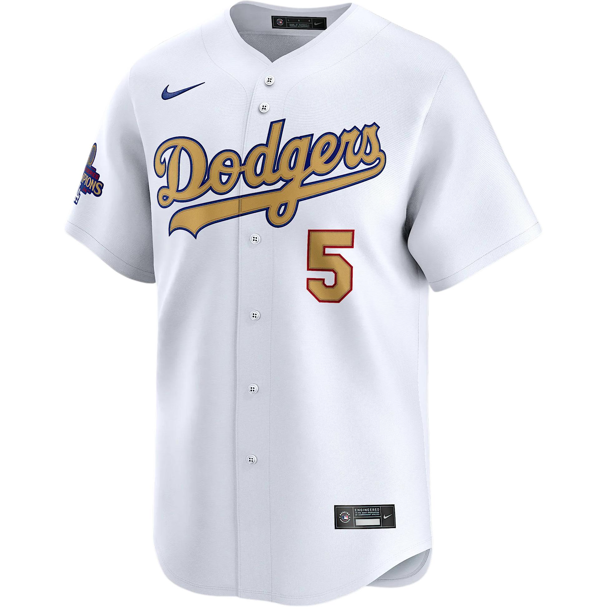 

Nike Золотая бейсболка Los Angeles Dodgers чемпиона Мировой серии 2024, White