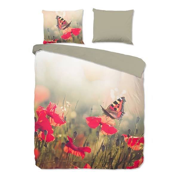 

Комплект постельного белья Good morning Poppies, 200x2x240 см, зеленый