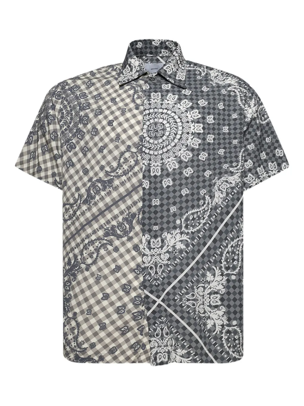 

Рубашка в клетку с принтом банданы RHUDE, черный