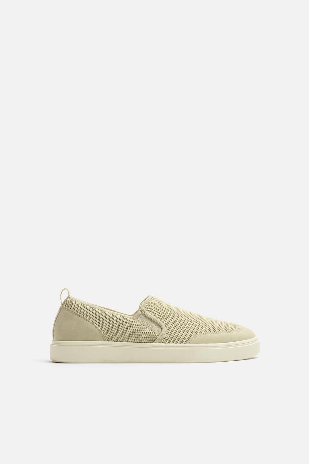 

Кроссовки без шнуровки ZARA, цвет Bone White