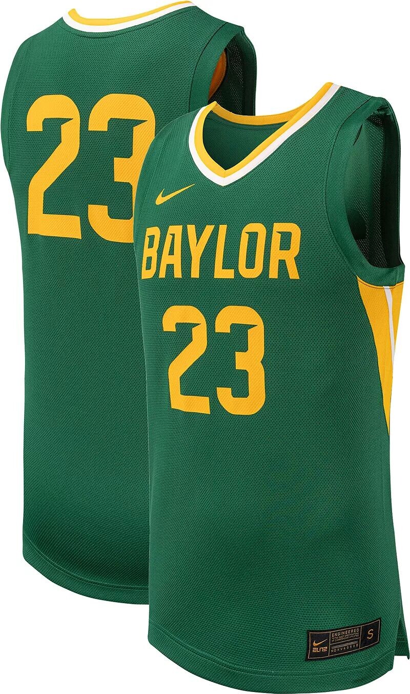 

Мужская зеленая баскетбольная майка Nike Baylor Bears #23
