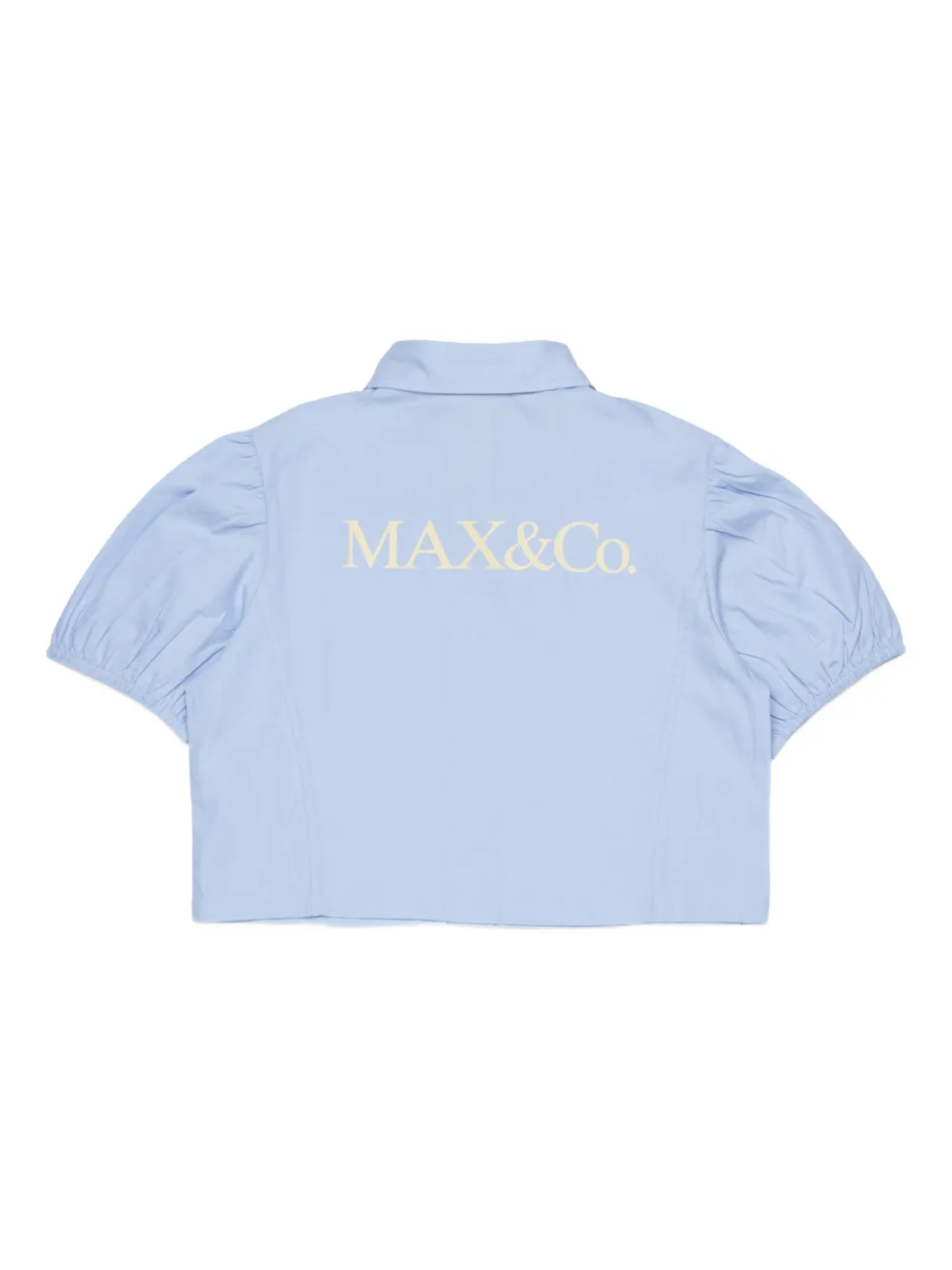 Рубашка с короткими рукавами и логотипом Max&Co. Kids, синий — фото 2