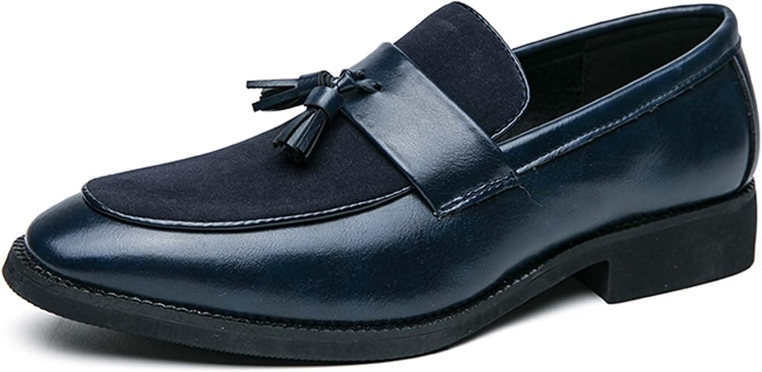 

Мужские пенни-лоферы Urban Gentlemen, деловые повседневные формальные туфли, противоскользящие, удобные для ходьбы, офисная форма, костюмы, банкеты, свадьбы, фраки, платья, кожаные туфли Generic, синий