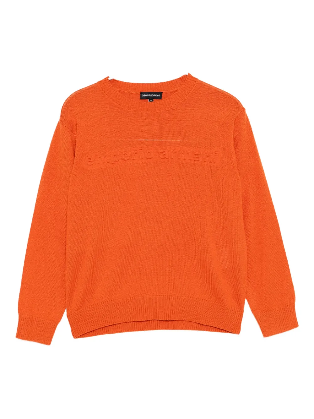

Топ с тисненным логотипом Emporio Armani Kids, оранжевый