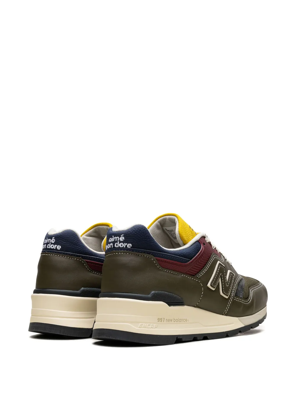Кроссовки 997 Aime Leon Dore - Dark Moss/Angora NEW BALANCE, зеленый — фото 3