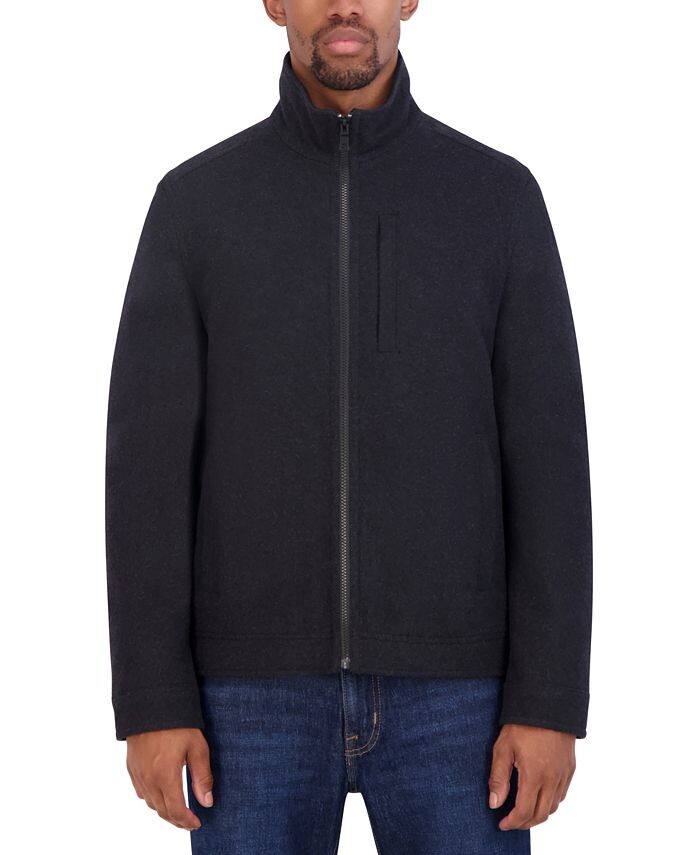 

Мужская куртка на молнии из смесовой шерсти Nautica, серый