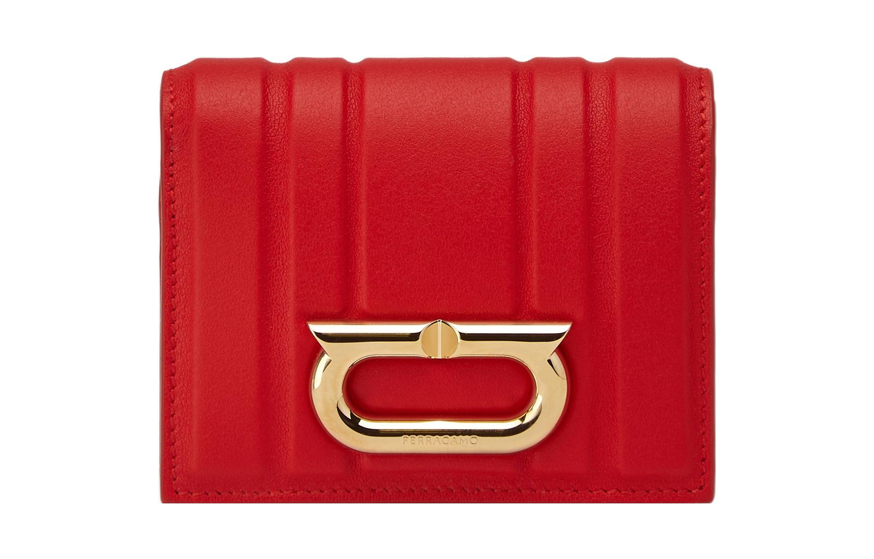 

Ferragamo Кошелек из коровьей кожи, маленький, женский, красный