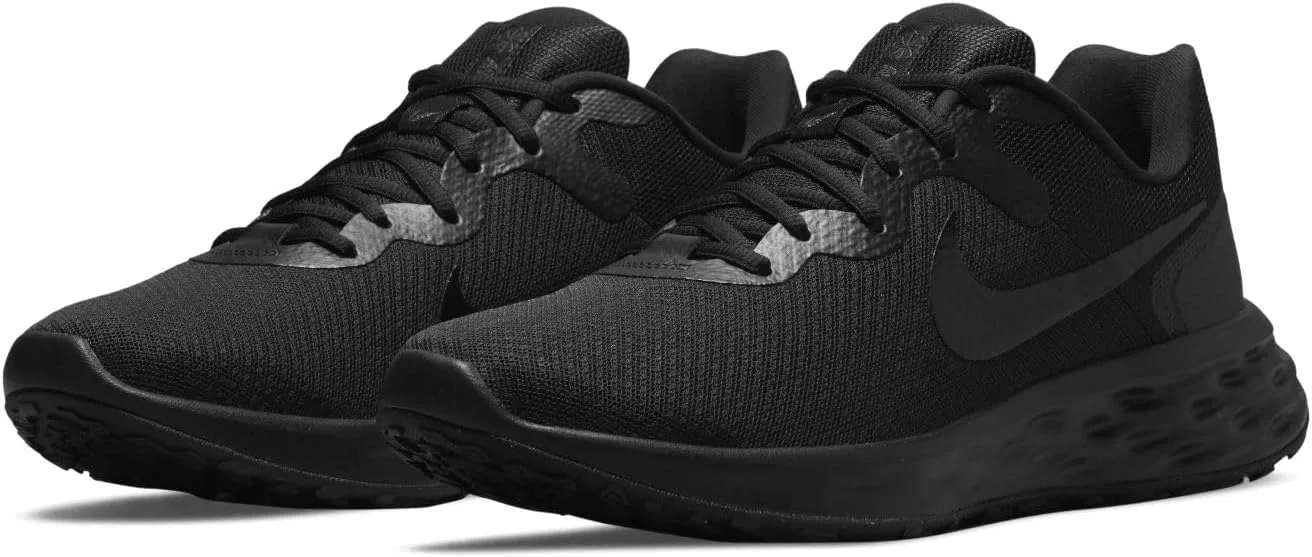 Мужские беговые кроссовки Nike Revolution, черные, темно-серые, дымчато-серые — фото 2