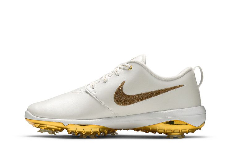 Кроссовки Nike Swarovski x Wmns Roshe Golf 'Gold', белый — фото 4