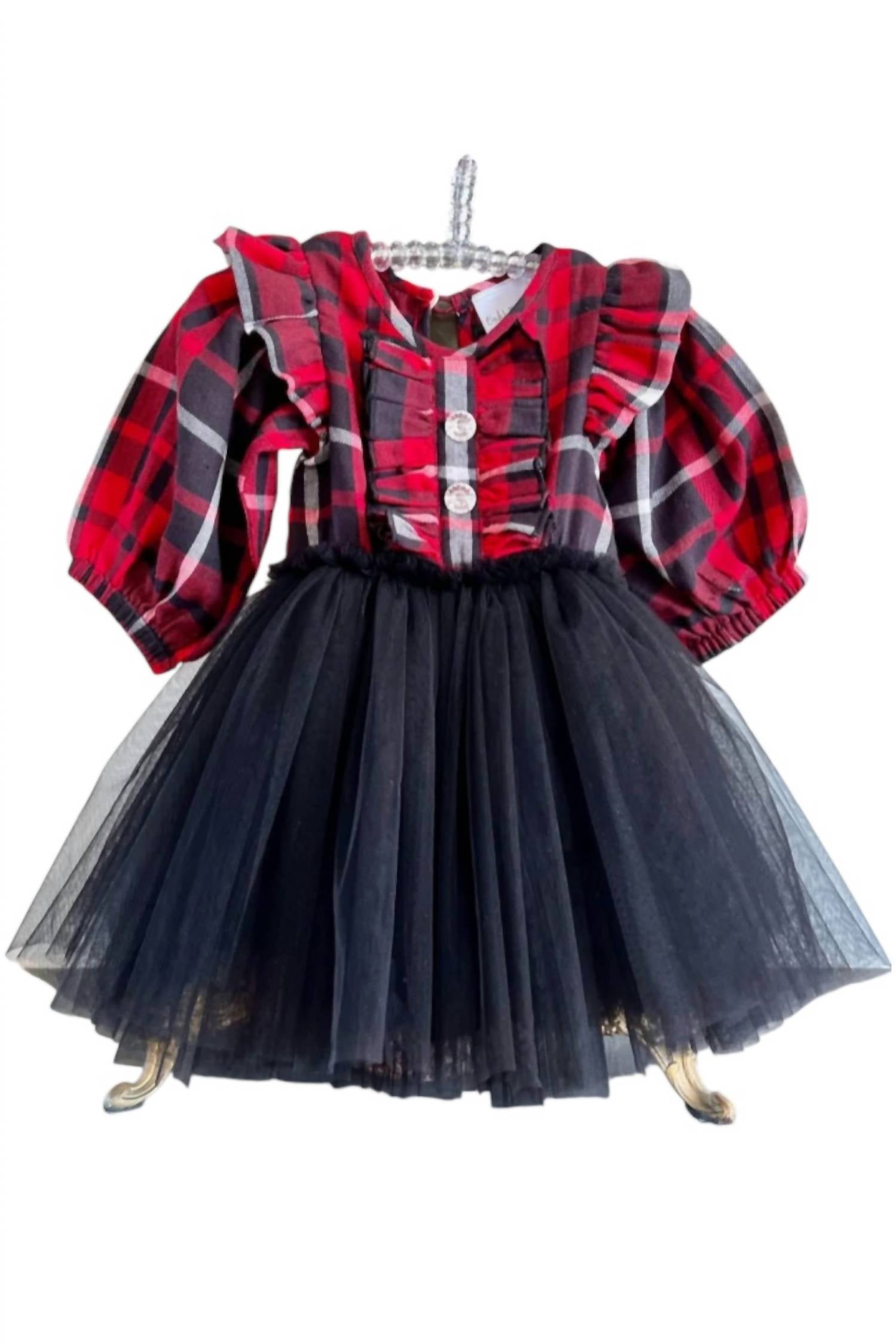 

Платье-комбинезон Alix Baby для девочек в клетку, красное Ooh! La, красный