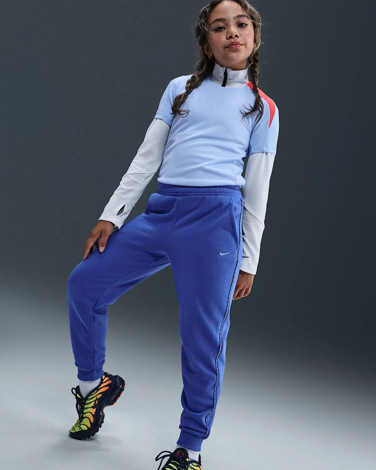 Детские спортивные штаны Nike Sportswear Club French Terry, Comet Blue/Aluminum — фото 3