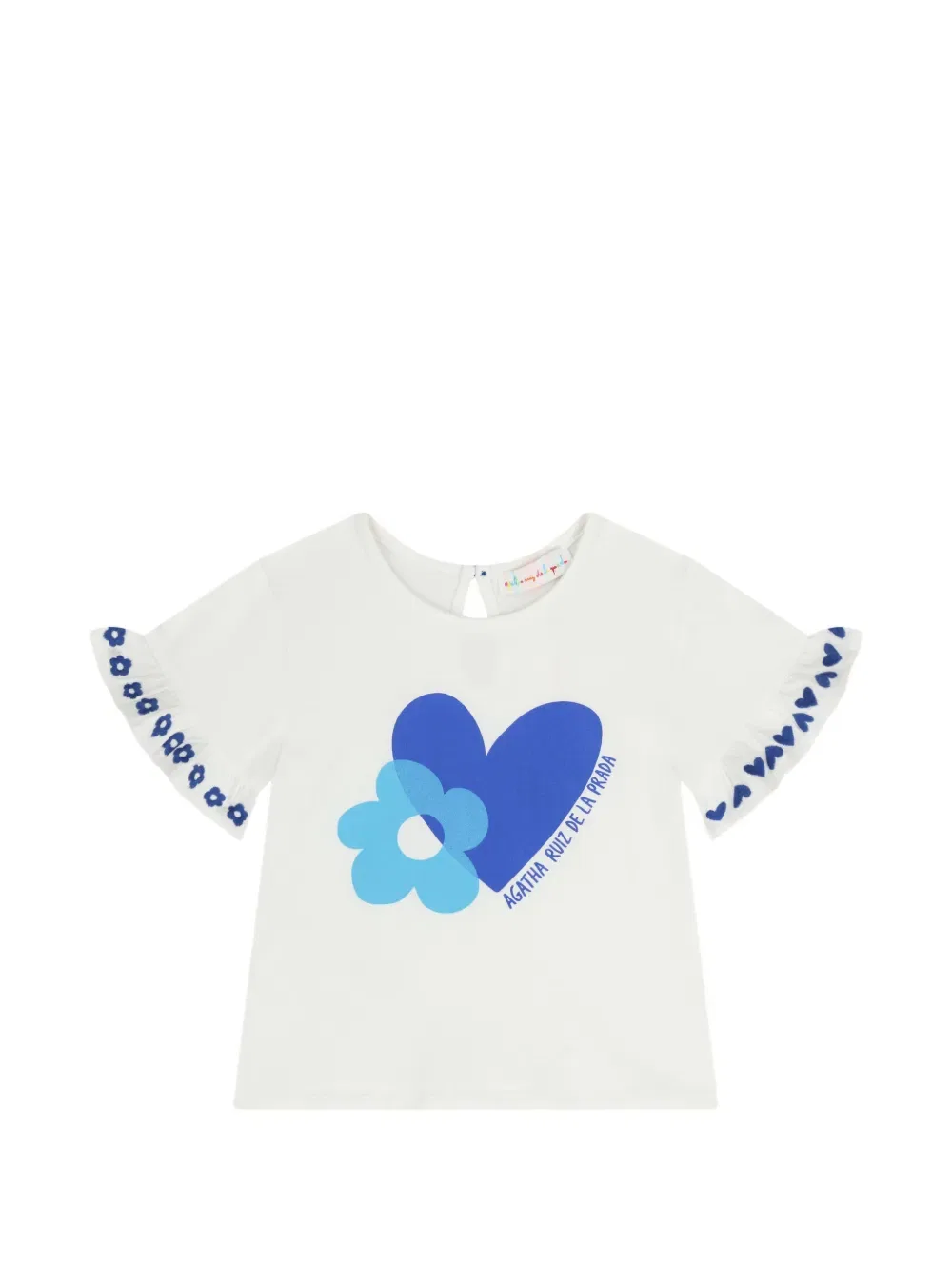 Короткий комплект с цветами и сердечками Agatha Ruiz De La Prada, белый — фото 3