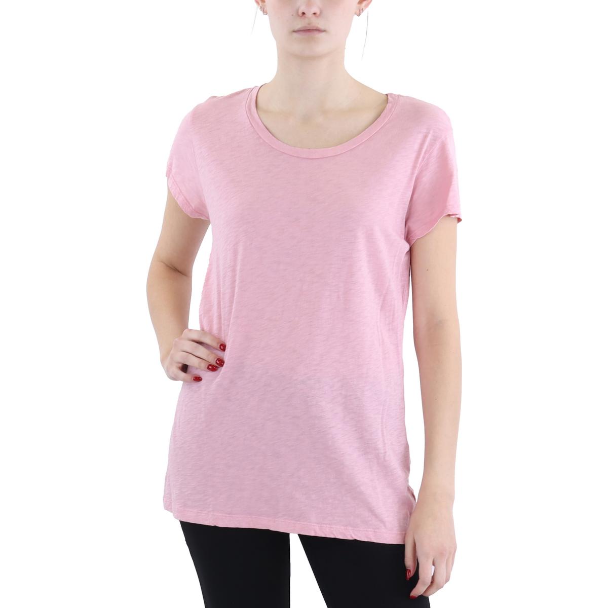 

Женская футболка из хлопка Slub Velvet by Graham & Spencer, цвет pink rose