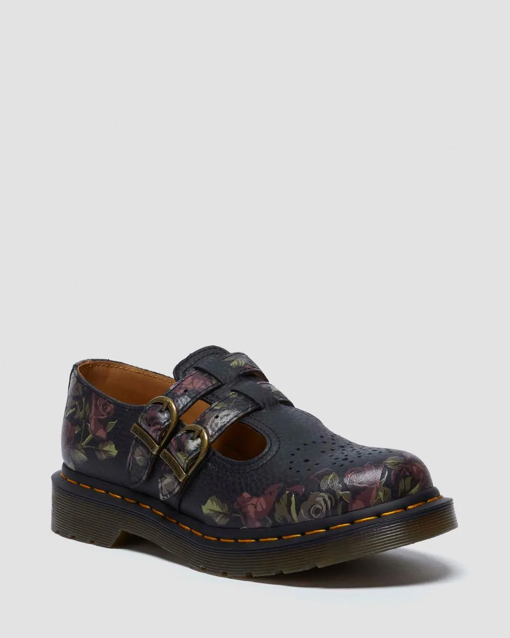 

Туфли Мэри Джейн из кожи наппа Dr. Martens 8065 Decayed Roses, черный