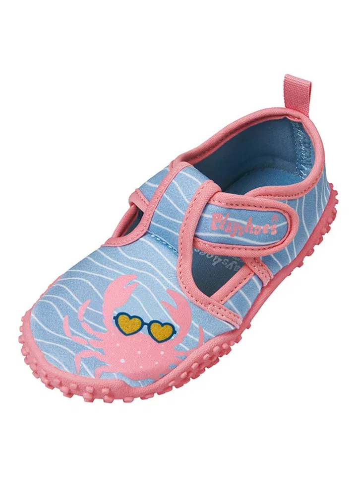 Босоножки с UV-защитой Playshoes, голубой/розовый