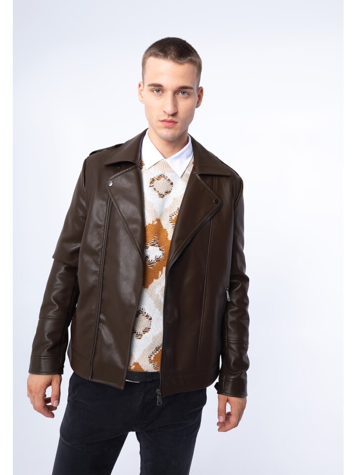 

Кожаная куртка Wittchen WITTCHEN Faux leather jacket., цвет Dark brown